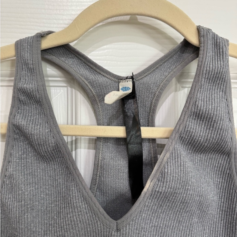 FP Movement Gray Ribbed Tank Top - Picture 4 of 4